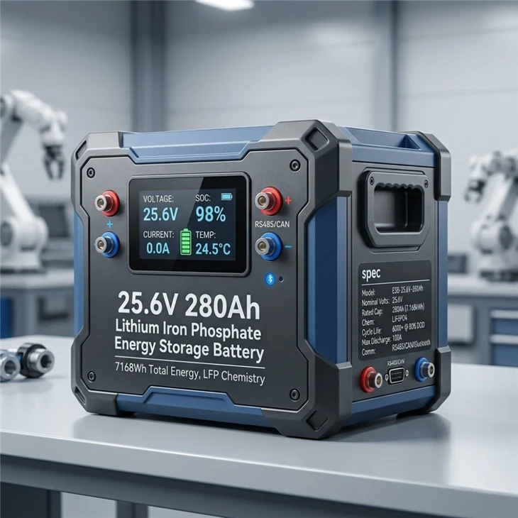 25.6V 280Ah Lithium Iron Phosphate Energy Storage Battery
